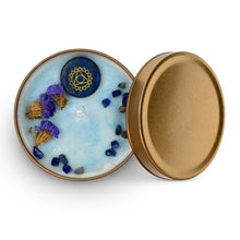 Load image into Gallery viewer, 8 oz Scented Chakra Candles with Gemstones and Herbs