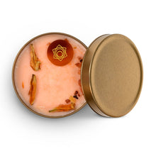 Load image into Gallery viewer, 8 oz Scented Chakra Candles with Gemstones and Herbs